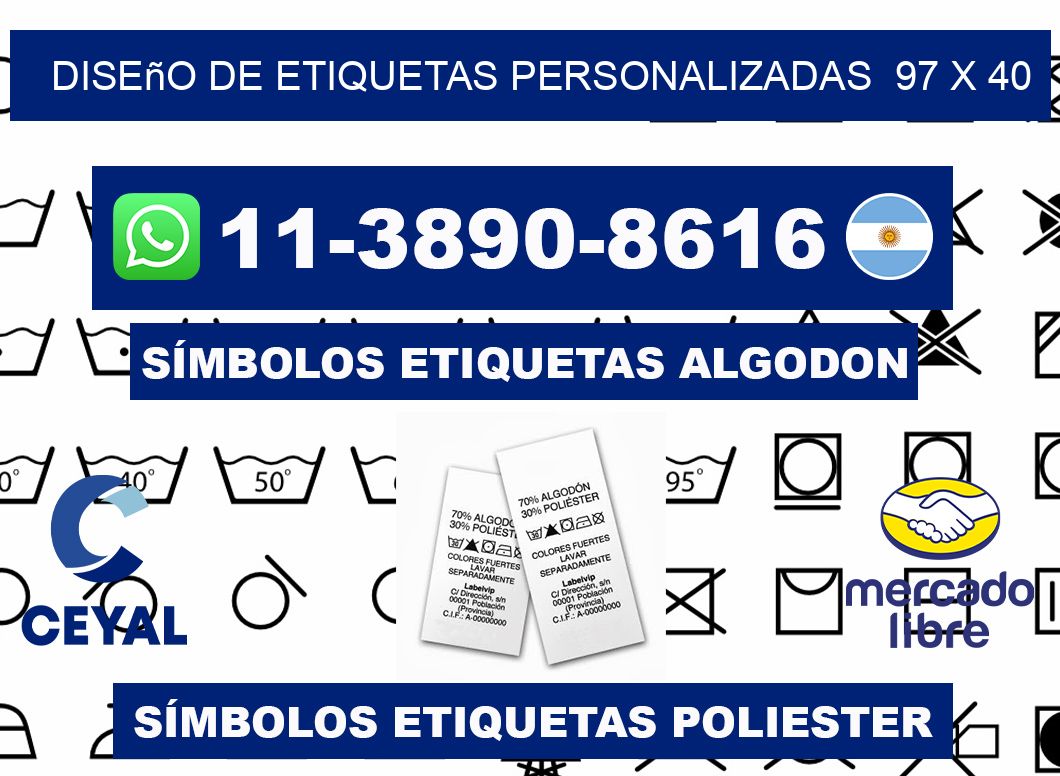 diseño de etiquetas personalizadas  97 x 40
