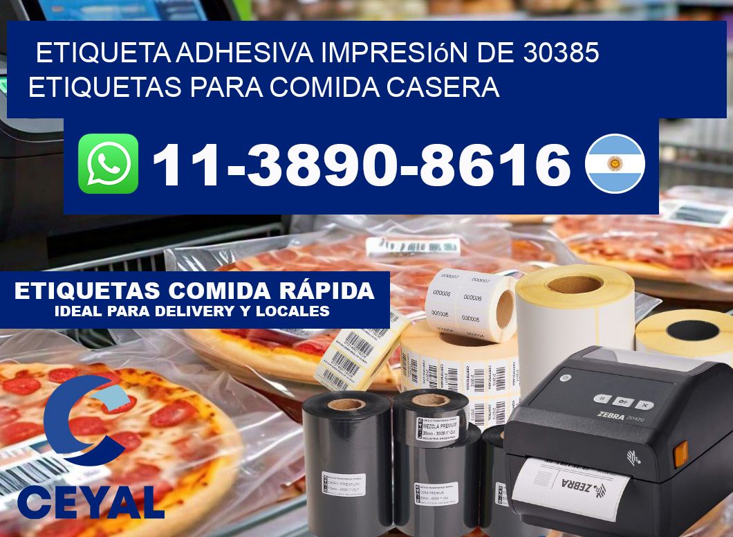 etiqueta adhesiva impresión de 30385 etiquetas para comida casera