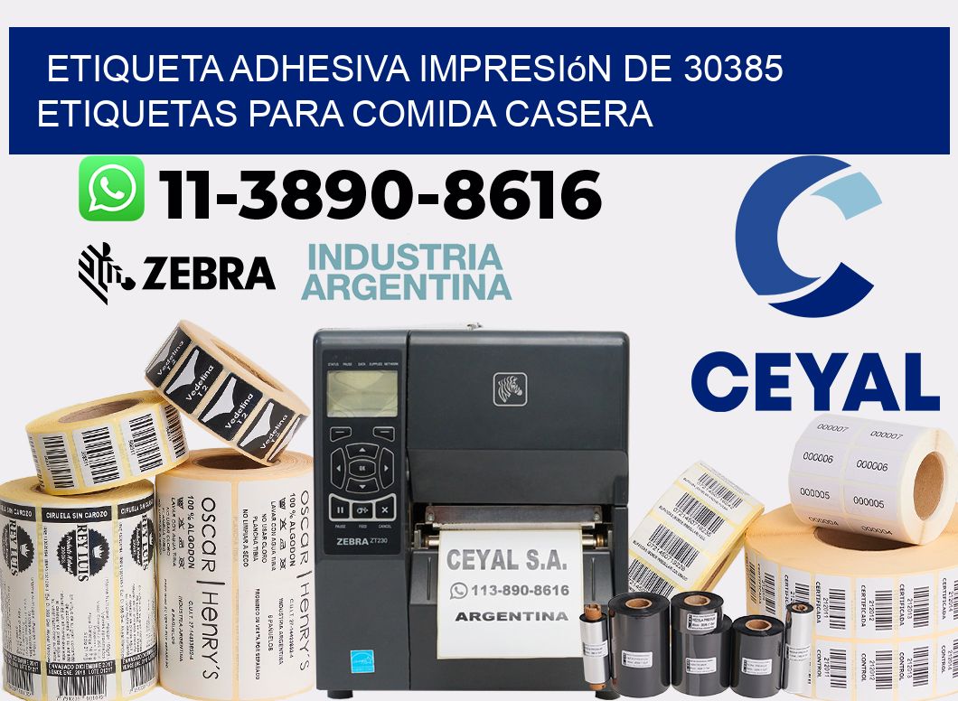 etiqueta adhesiva impresión de 30385 etiquetas para comida casera