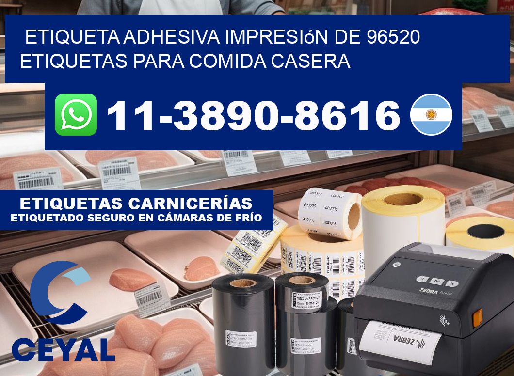 etiqueta adhesiva impresión de 96520 etiquetas para comida casera