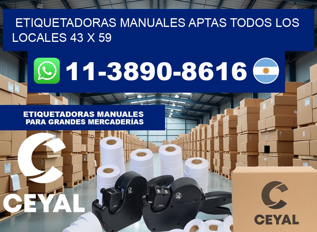 etiquetadoras manuales aptas todos los locales 43 x 59