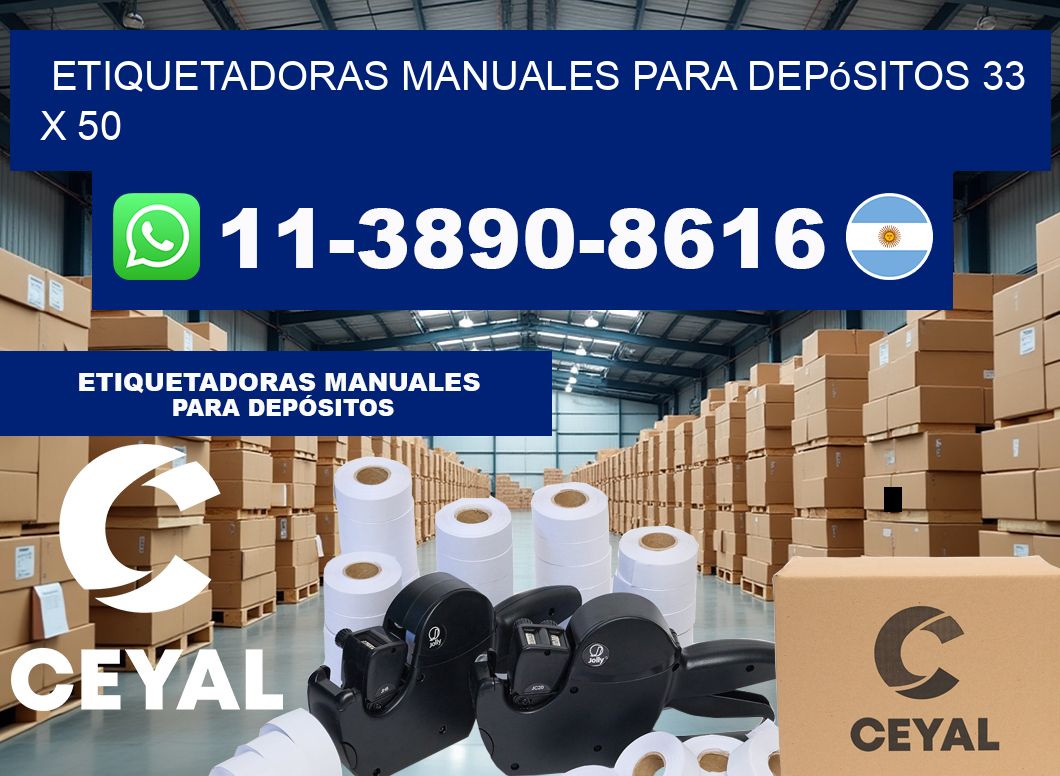 etiquetadoras manuales para depósitos 33 x 50