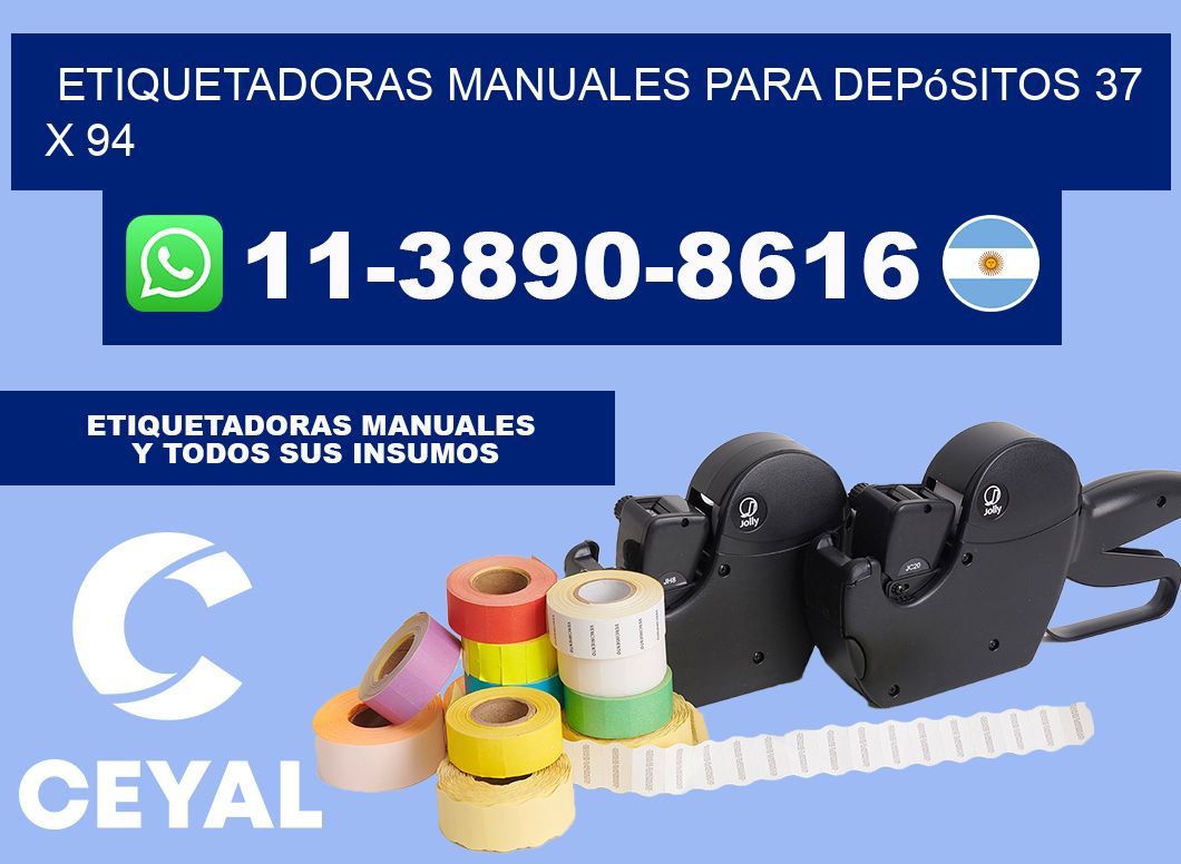 etiquetadoras manuales para depósitos 37 x 94