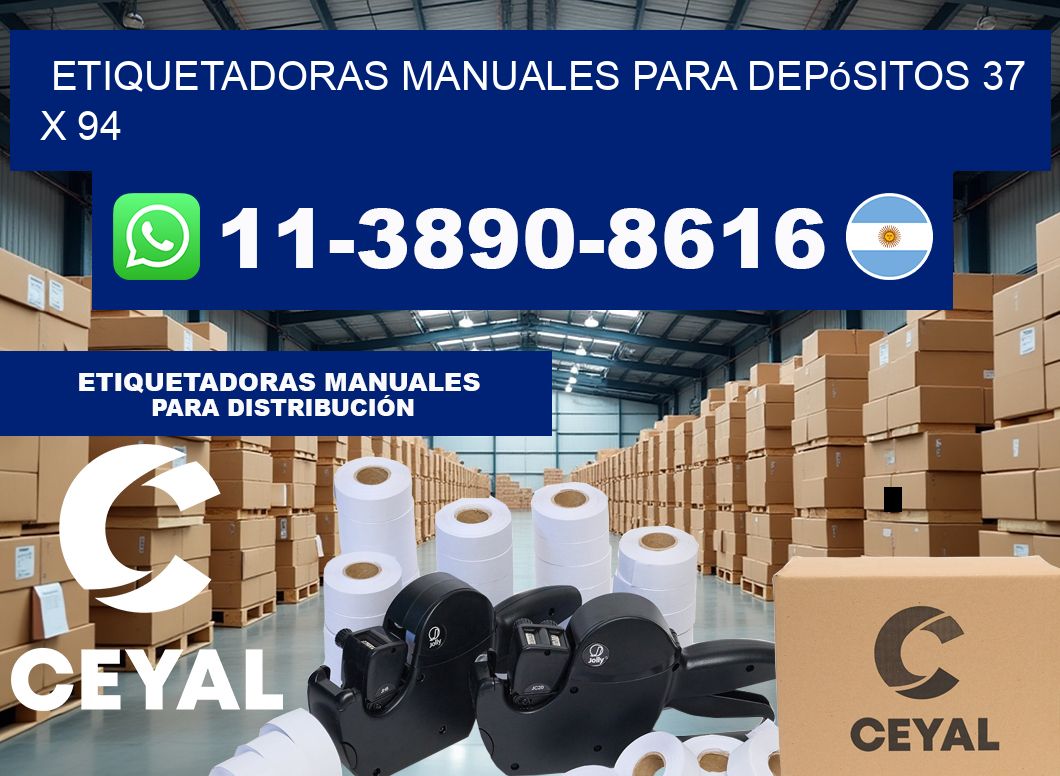 etiquetadoras manuales para depósitos 37 x 94
