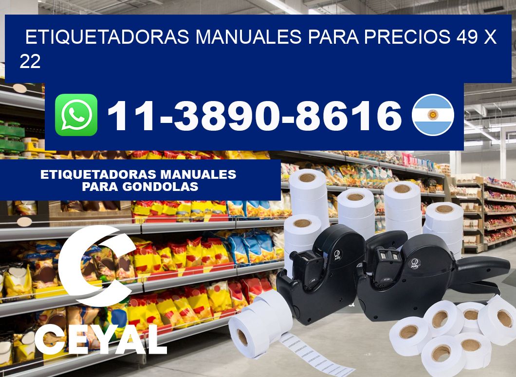 etiquetadoras manuales para precios 49 x 22