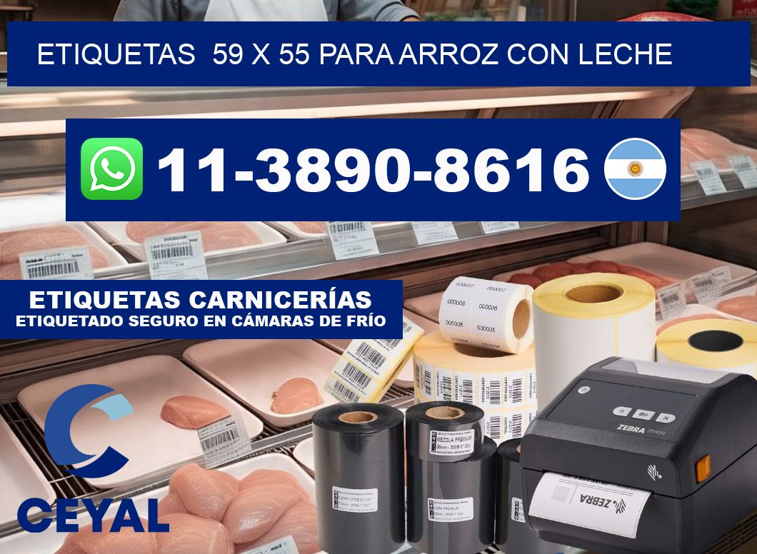 etiquetas  59 x 55 para Arroz con leche