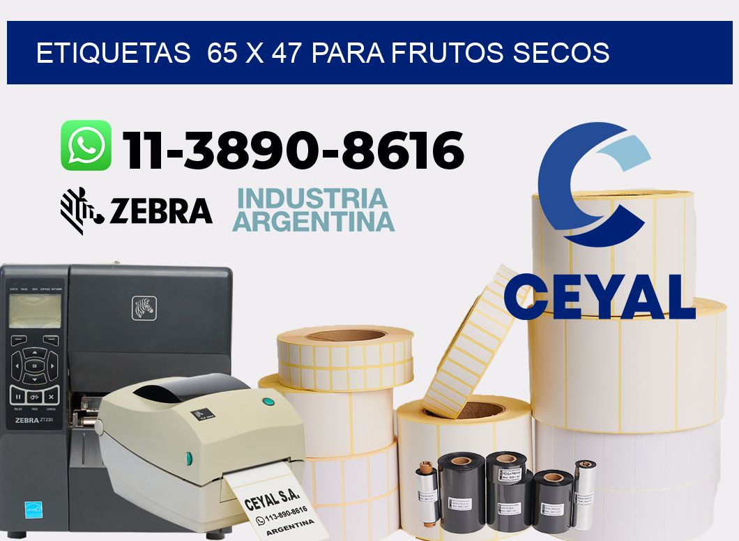 etiquetas  65 x 47 para Frutos secos