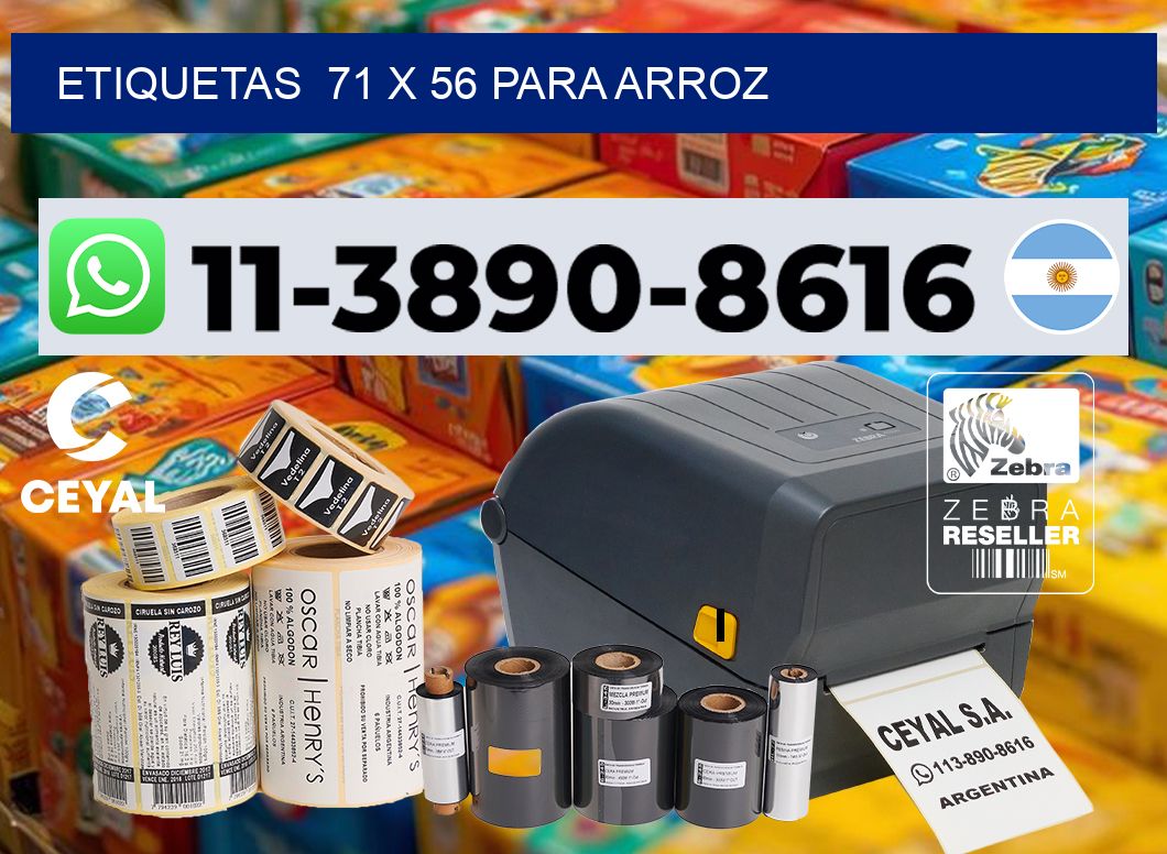 etiquetas  71 x 56 para Arroz