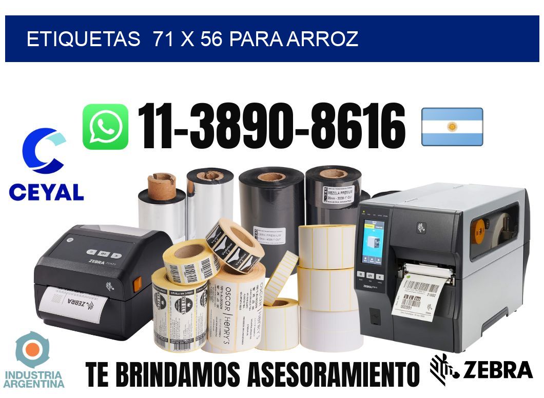 etiquetas  71 x 56 para Arroz