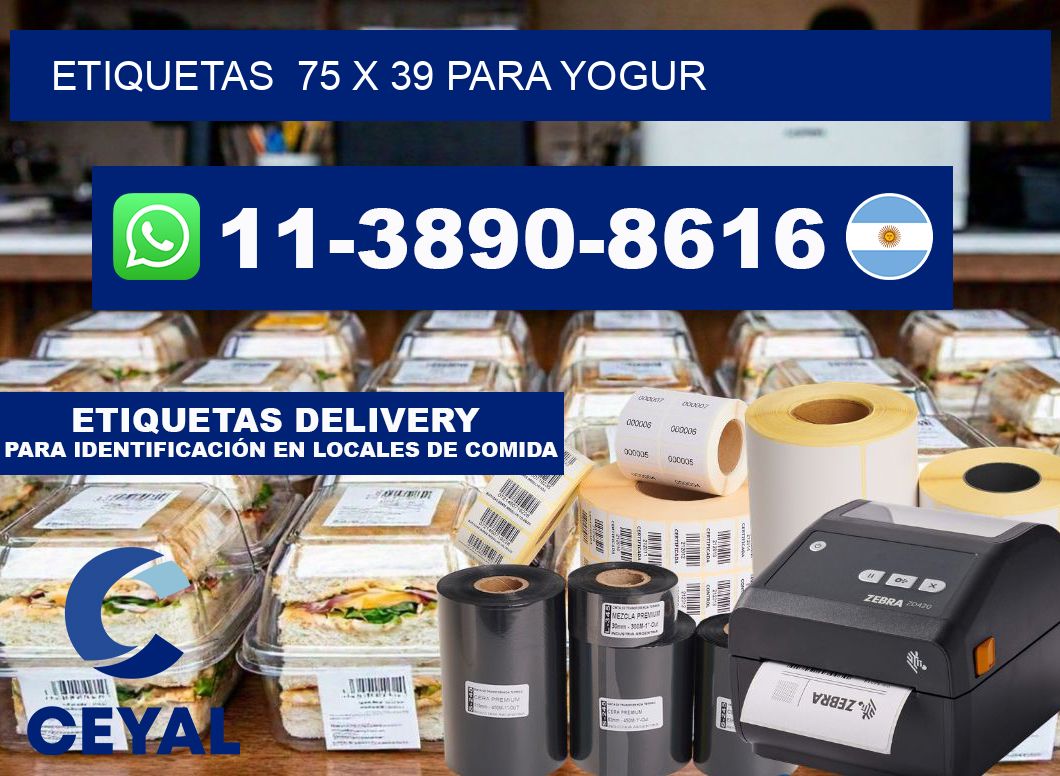 etiquetas  75 x 39 para Yogur