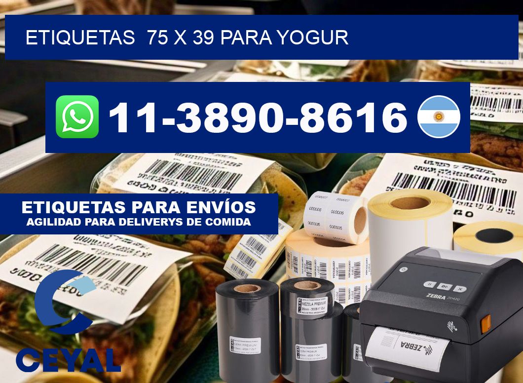 etiquetas  75 x 39 para Yogur