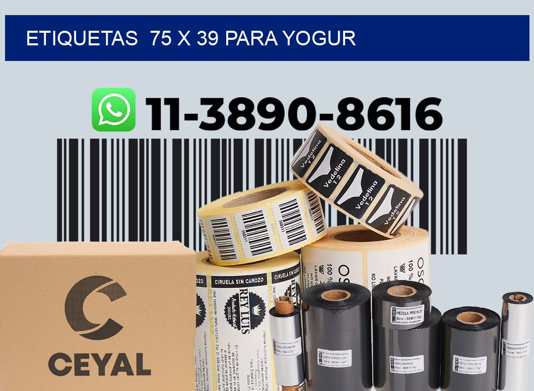 etiquetas  75 x 39 para Yogur