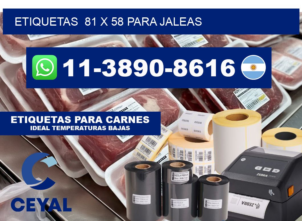 etiquetas  81 x 58 para Jaleas