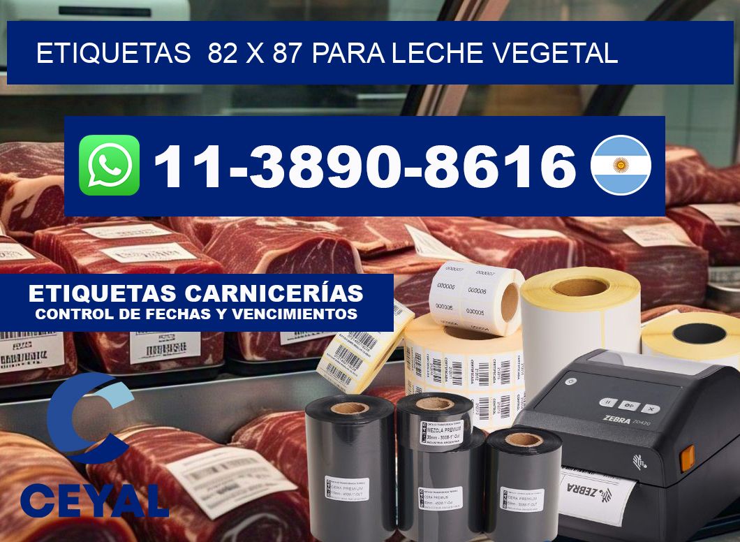 etiquetas  82 x 87 para Leche vegetal
