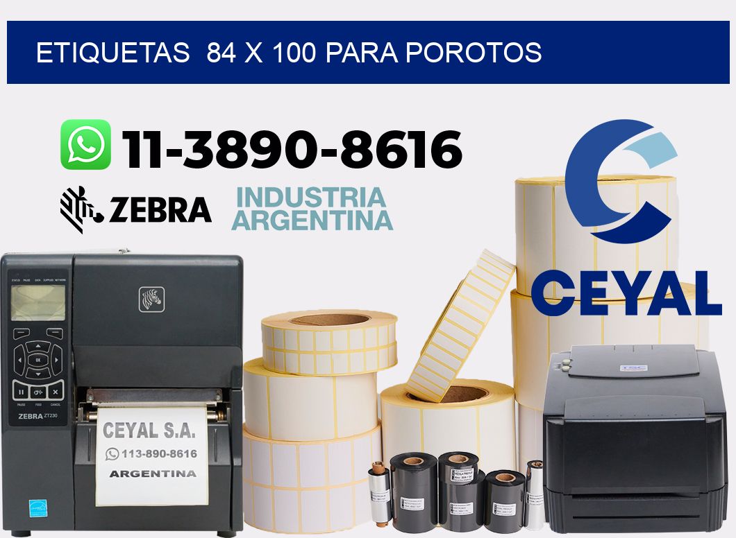 etiquetas  84 x 100 para Porotos