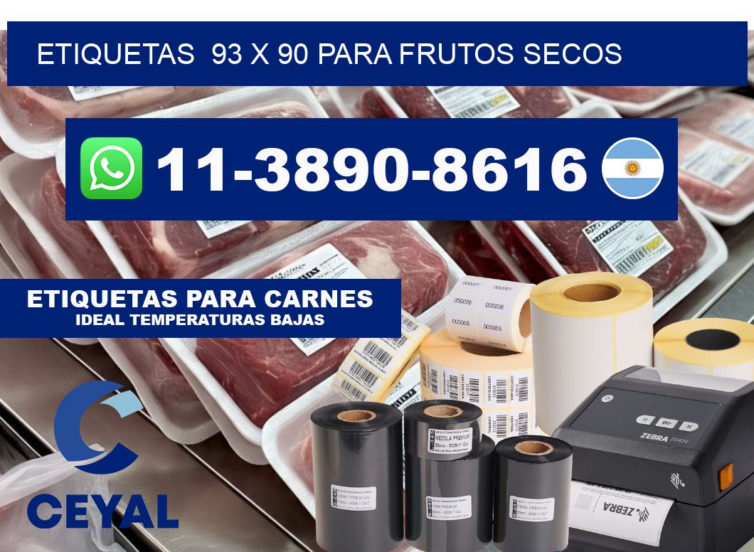 etiquetas  93 x 90 para Frutos secos