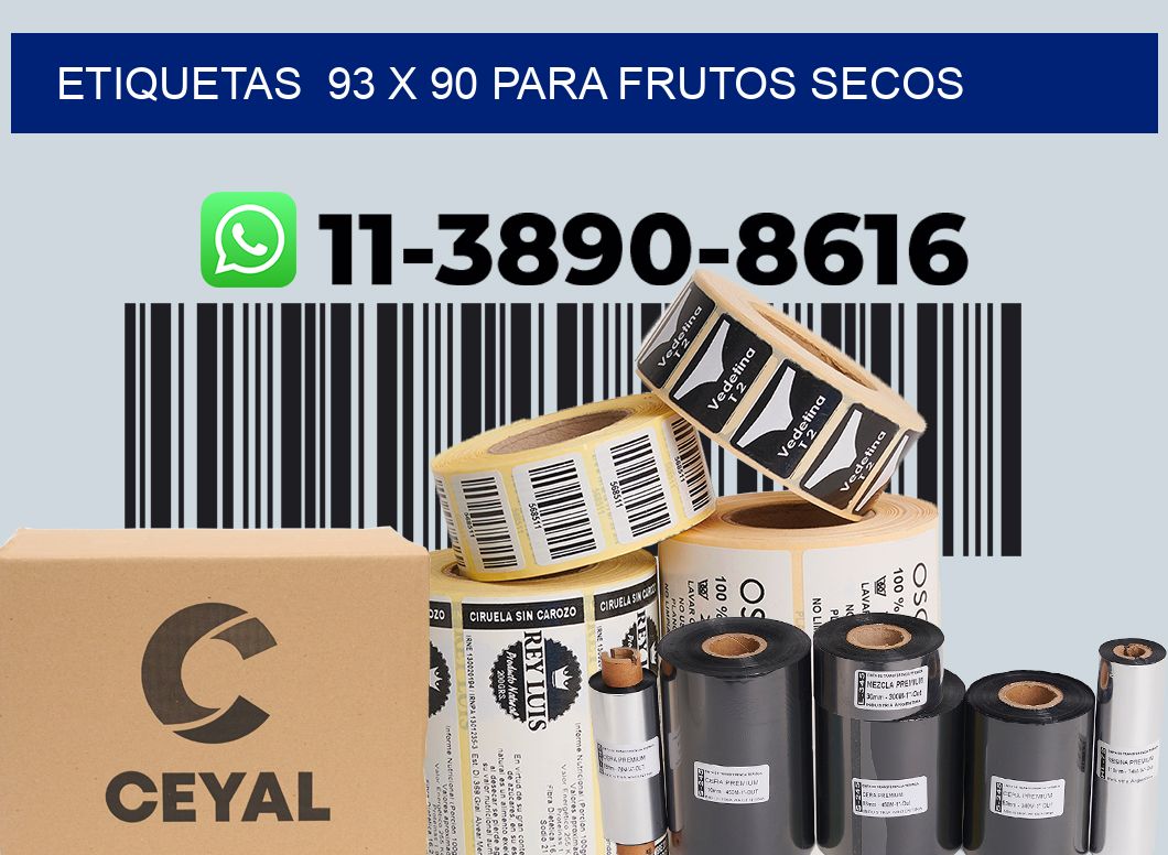 etiquetas  93 x 90 para Frutos secos