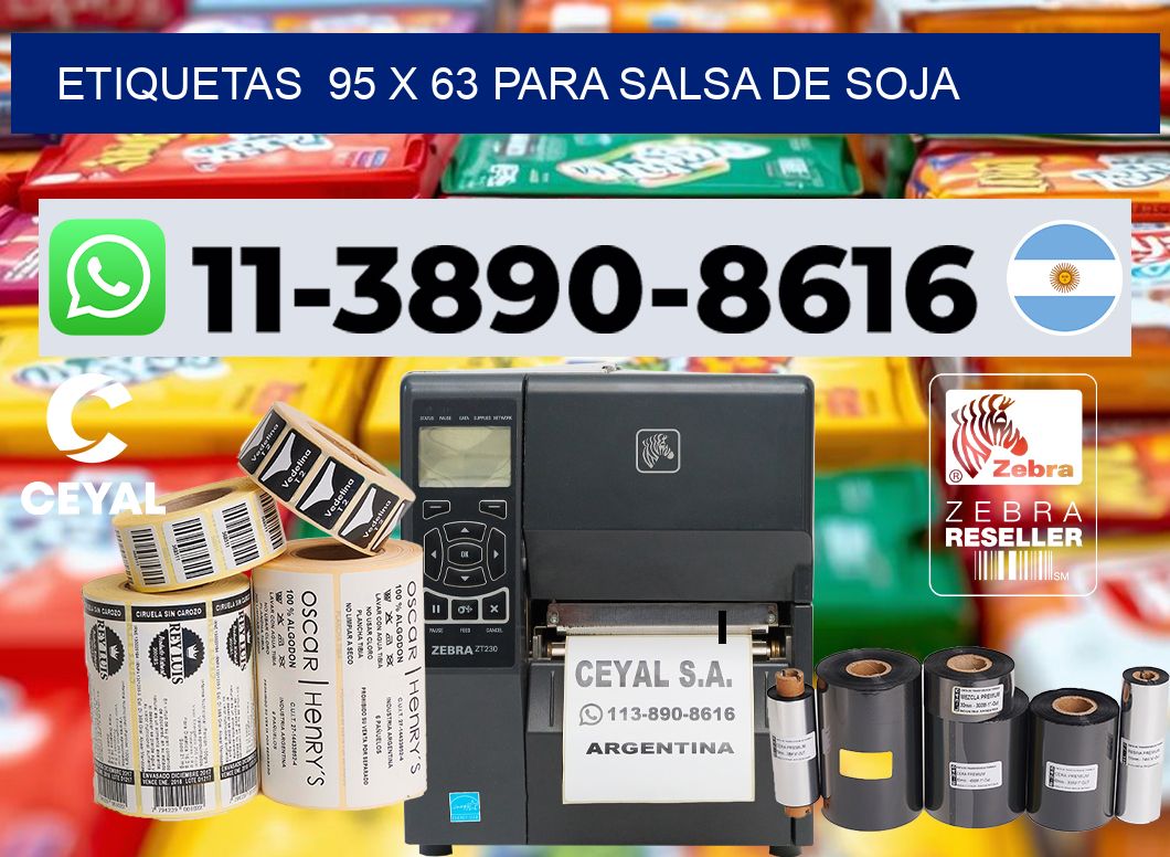 etiquetas  95 x 63 para Salsa de soja