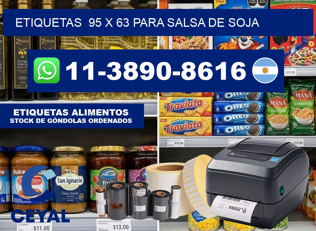 etiquetas  95 x 63 para Salsa de soja