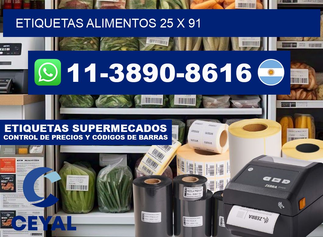 etiquetas alimentos 25 x 91