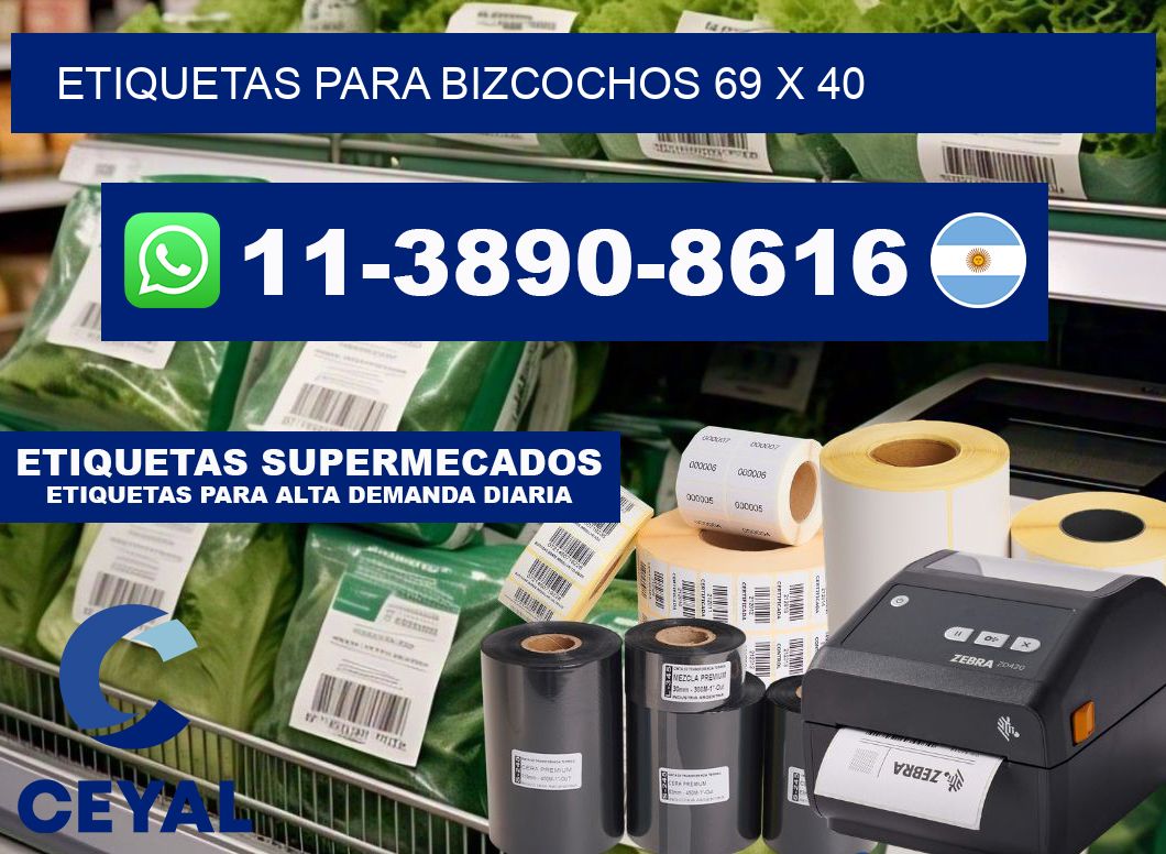 etiquetas para Bizcochos 69 x 40
