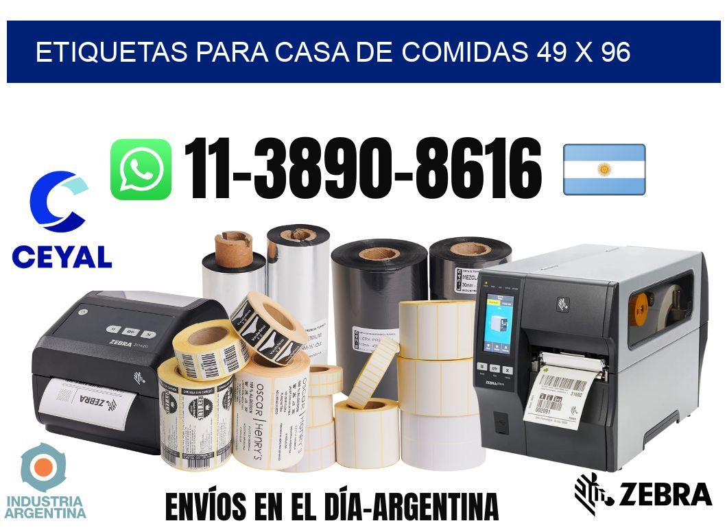 etiquetas para Casa de comidas 49 x 96