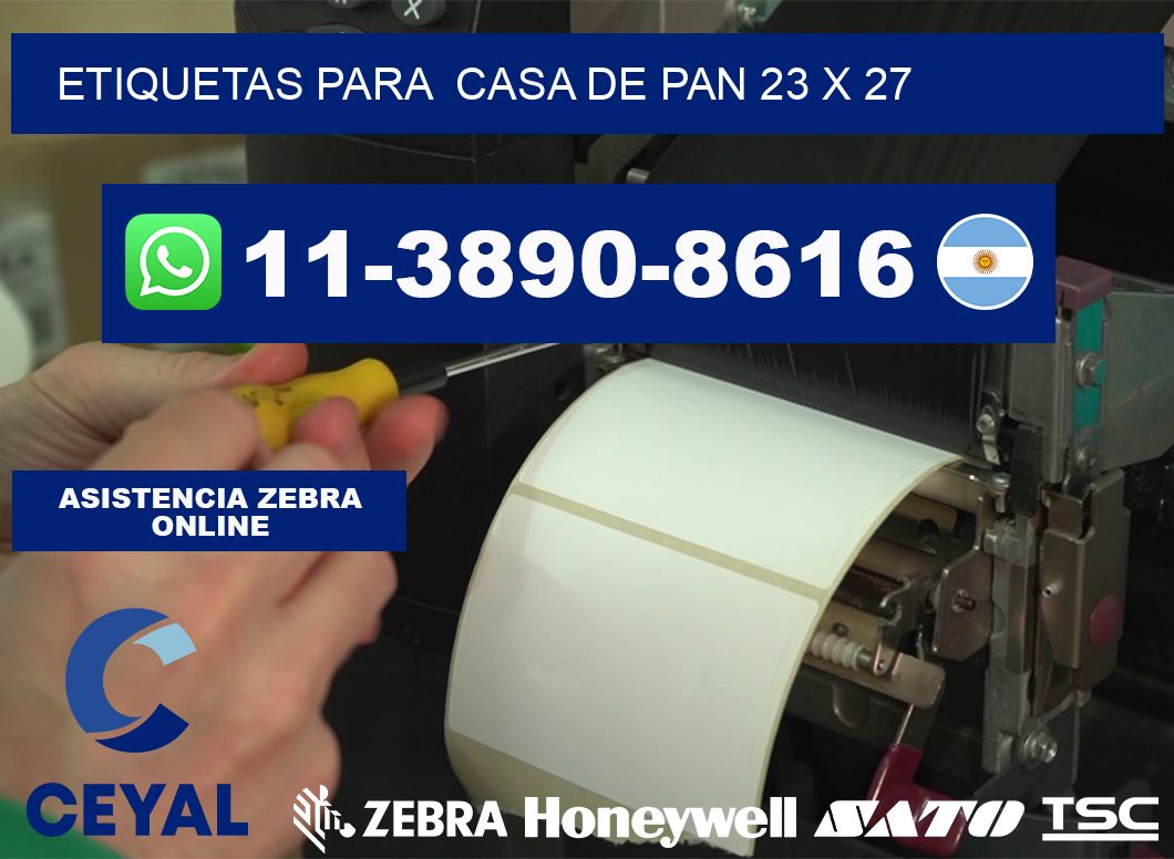 etiquetas para  Casa de pan 23 x 27