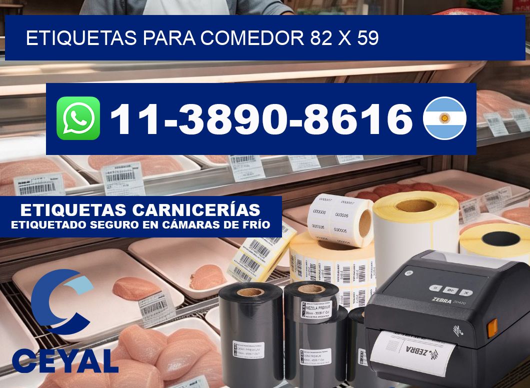 etiquetas para Comedor 82 x 59
