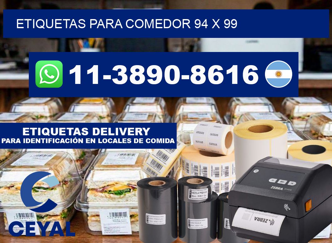 etiquetas para Comedor 94 x 99