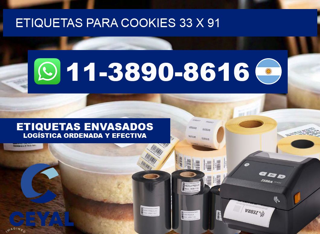 etiquetas para Cookies 33 x 91