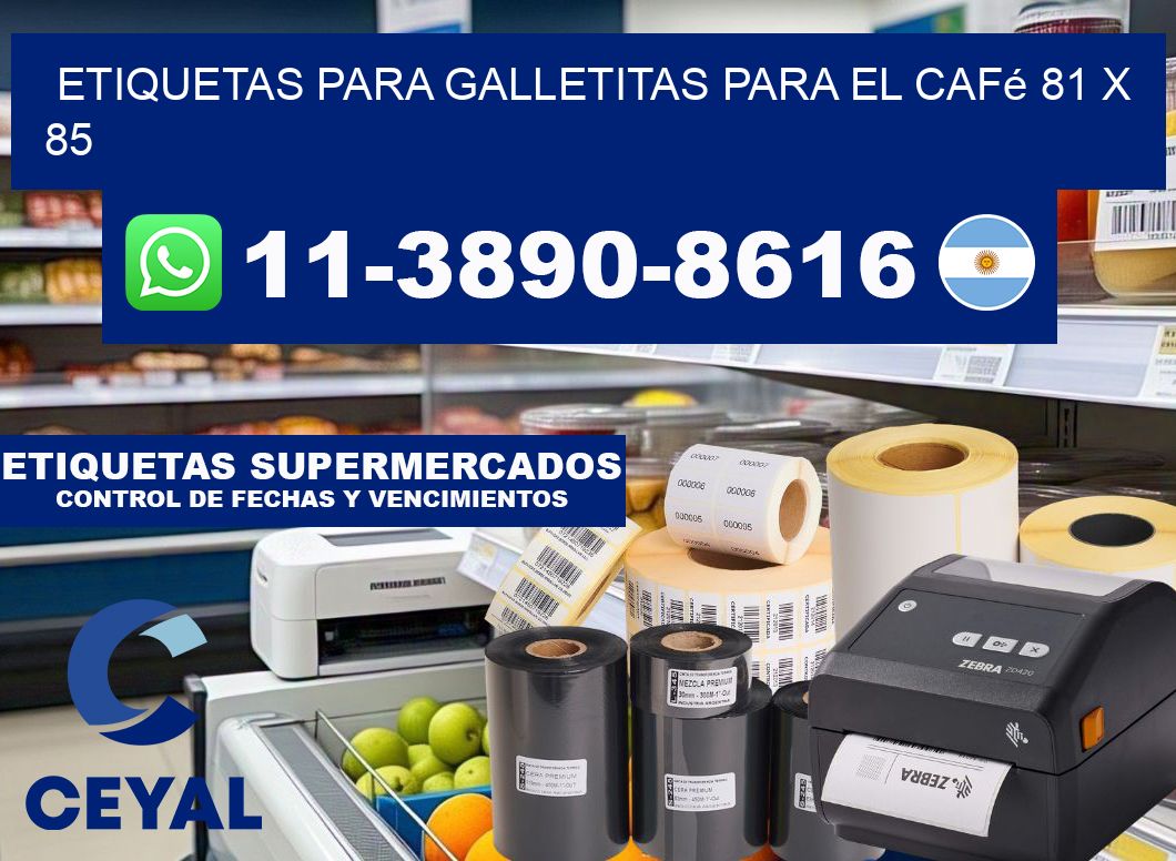 etiquetas para Galletitas para el café 81 x 85