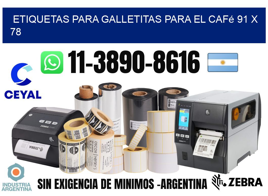 etiquetas para Galletitas para el café 91 x 78