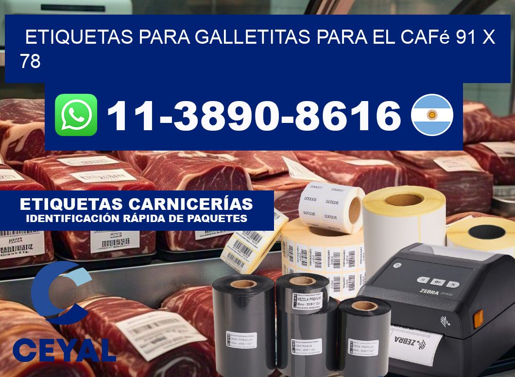 etiquetas para Galletitas para el café 91 x 78