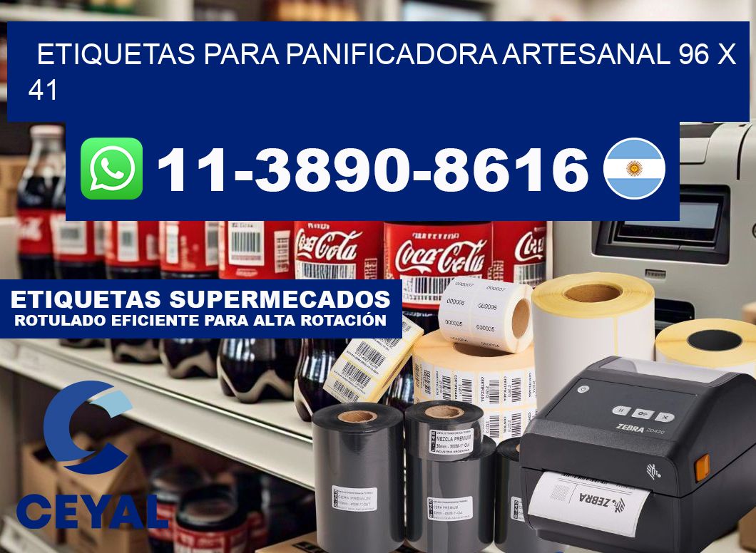 etiquetas para Panificadora artesanal 96 x 41