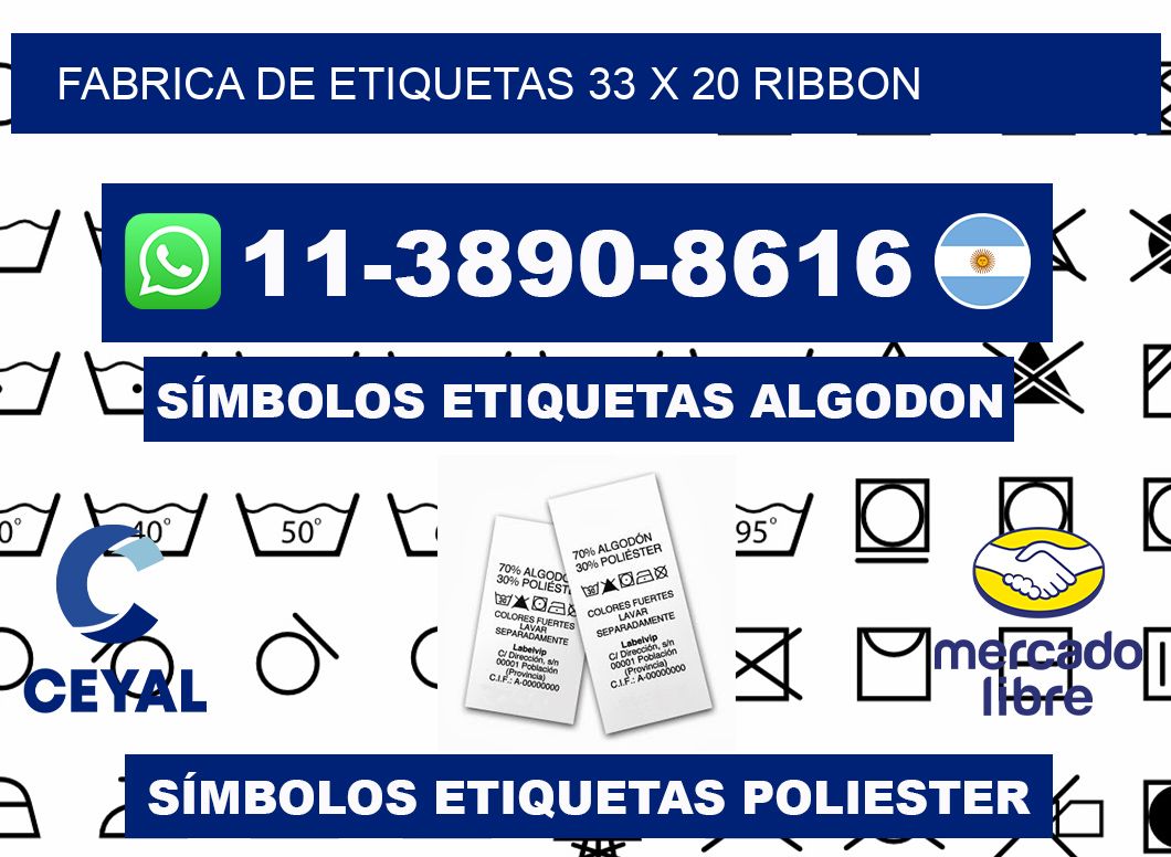 fabrica de etiquetas 33 x 20 ribbon