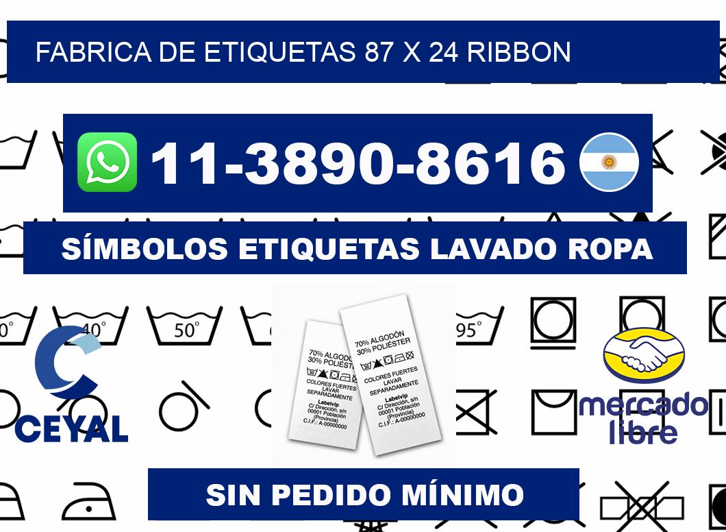 fabrica de etiquetas 87 x 24 ribbon