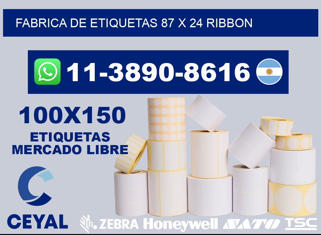 fabrica de etiquetas 87 x 24 ribbon