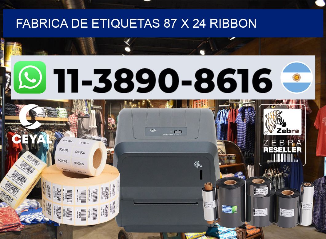 fabrica de etiquetas 87 x 24 ribbon