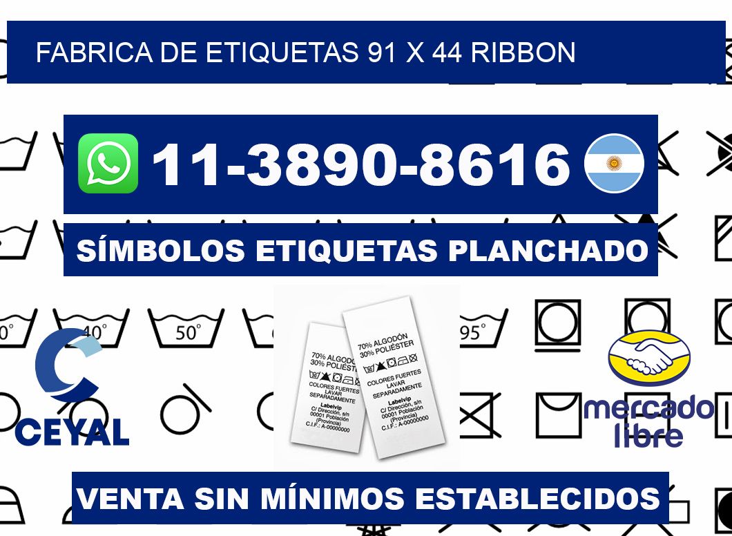 fabrica de etiquetas 91 x 44 ribbon