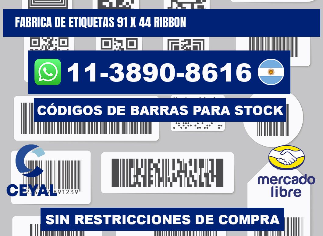 fabrica de etiquetas 91 x 44 ribbon
