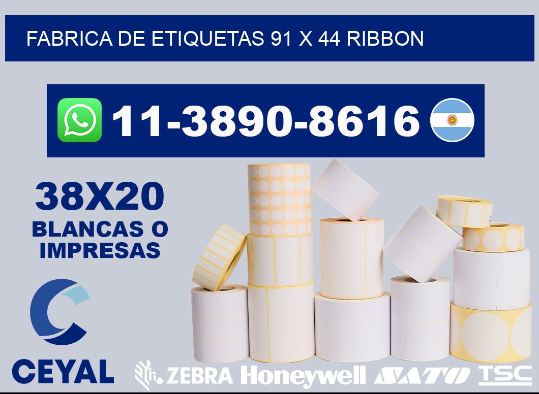 fabrica de etiquetas 91 x 44 ribbon