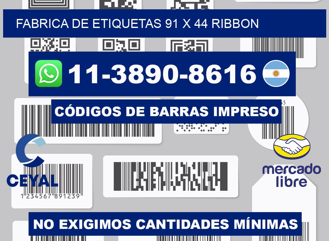 fabrica de etiquetas 91 x 44 ribbon
