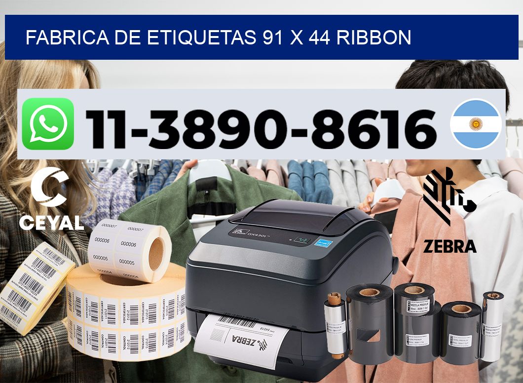 fabrica de etiquetas 91 x 44 ribbon