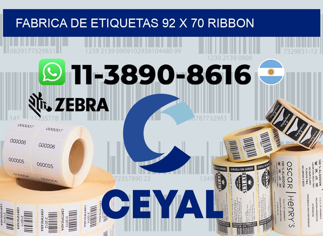 fabrica de etiquetas 92 x 70 ribbon