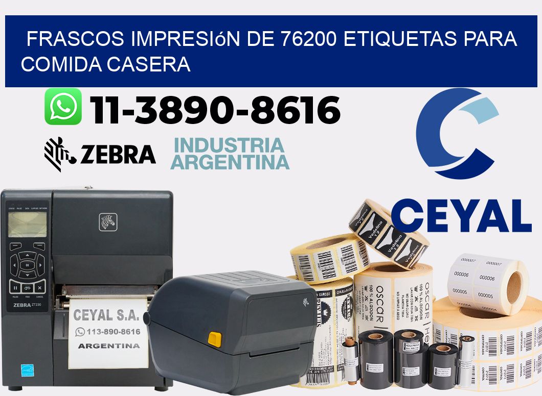 frascos impresión de 76200 etiquetas para comida casera