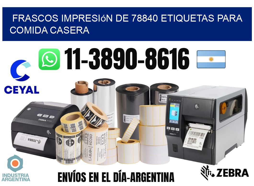 frascos impresión de 78840 etiquetas para comida casera