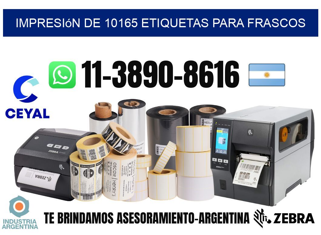 impresión de 10165 etiquetas para frascos