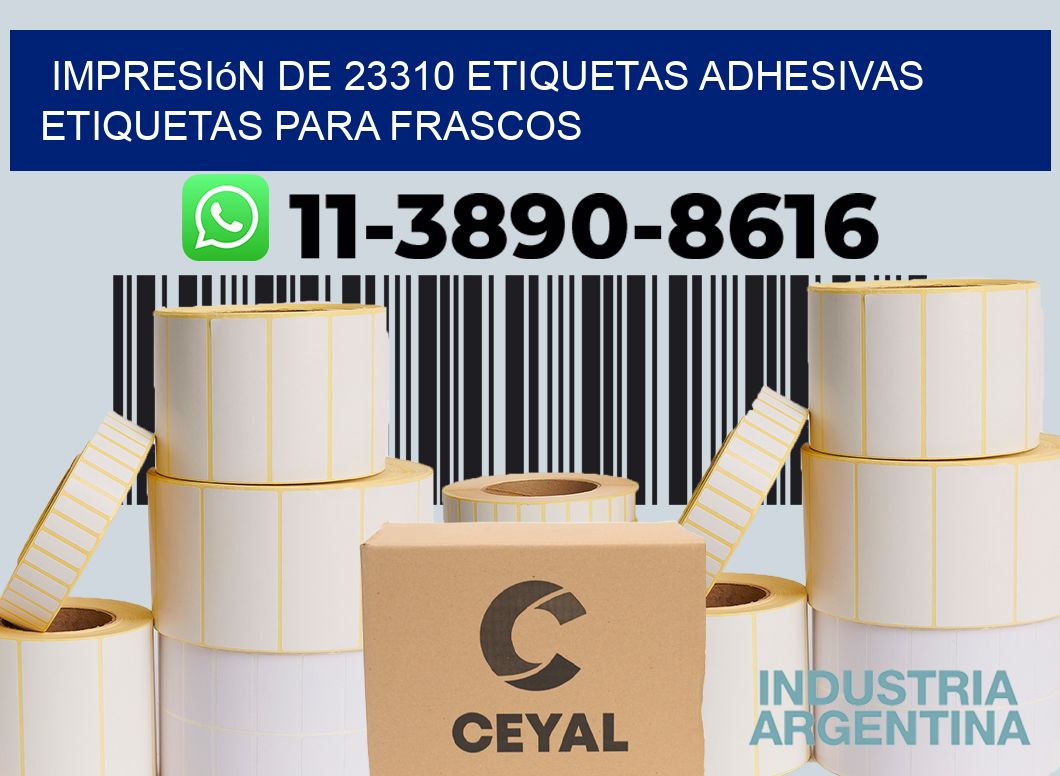impresión de 23310 etiquetas adhesivas etiquetas para frascos