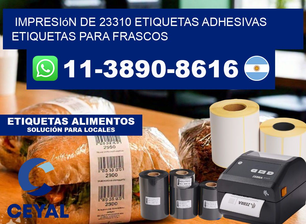 impresión de 23310 etiquetas adhesivas etiquetas para frascos