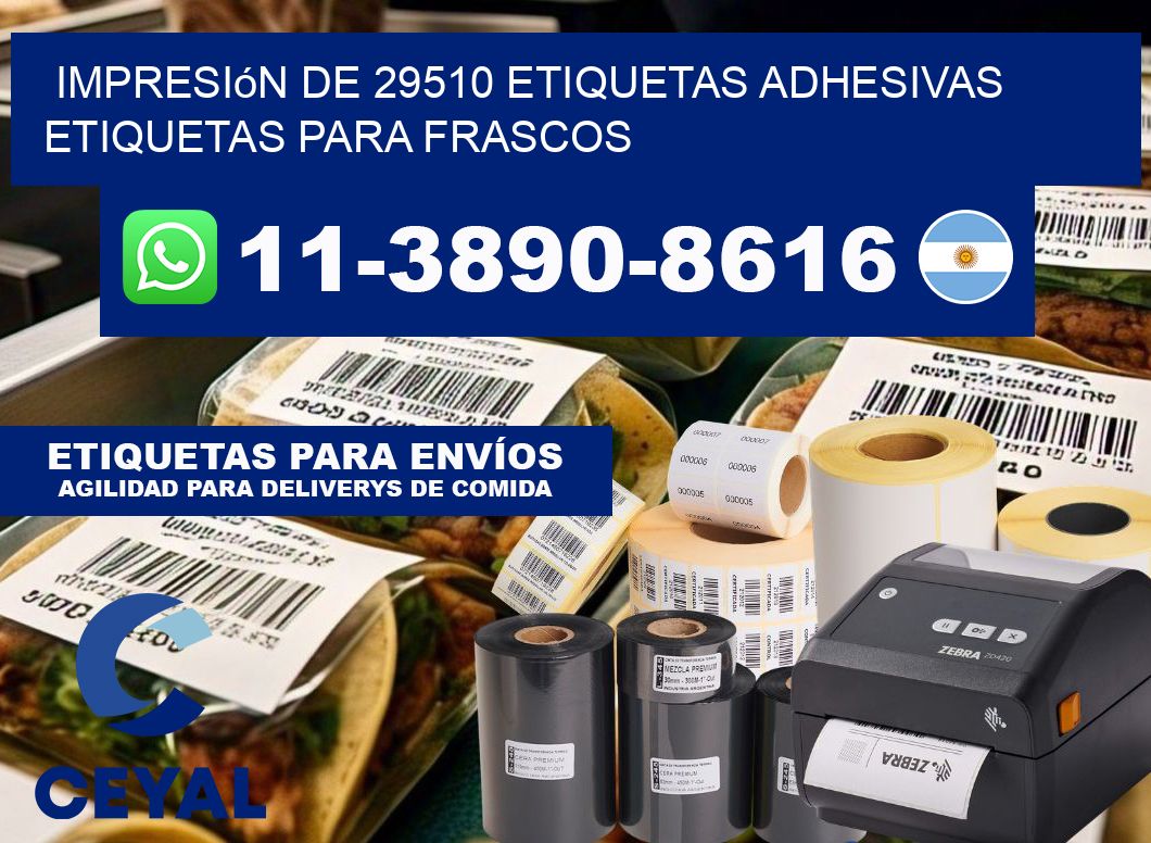 impresión de 29510 etiquetas adhesivas etiquetas para frascos